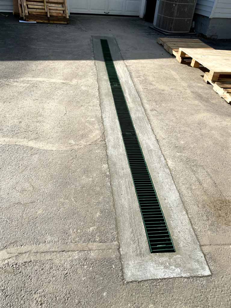 Custom Concrete Drainage by MG's Lawn Green